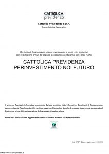 Cattolica Previdenza - Cattolica Previdenza Per Investimento Noi Futuro - Modello dipcp Edizione 31-05-2012 [34P]