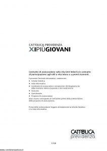 Cattolica Previdenza - X I Piu' Giovani - Modello nd Edizione nd [108P]