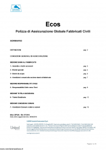 Liguria - Ecos Contratto Assicurazione Globale Fabbricati Civili - Modello gf02a Edizione 07-2015 [16P]