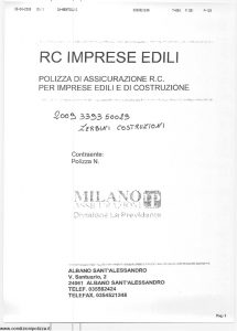 Milano La Previdente - Rc Imprese Edili - Modello nd Edizione 06-2006 [SCAN] [17P]
