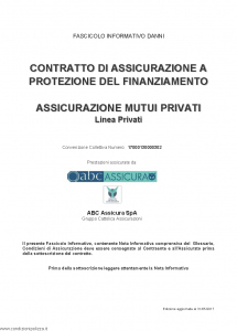 Abc - Assicurazione Mutui Privati Linea Privati - Berica Vita 33933 - Modello nd Edizione 31-05-2017 [62P]