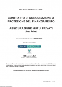 Abc - Assicurazione Mutui Privati Linea Privati - Berica Vita 61933 - Modello nd Edizione 31-05-2017 [62P]