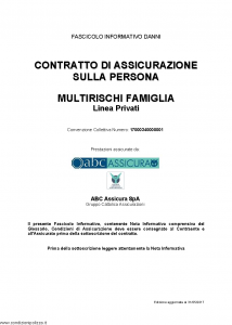 Abc - Multirischi Famiglia Linea Privati Convenzione 17000340000001 - Modello nd Edizione 31-05-2017 [46P]