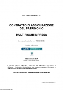 Abc - Multirischi Impresa Convenzione 17000321000004 - Modello nd Edizione 31-05-2017 [47P]