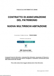 Abc - Nuova Multirischi Abitazione Convenzione 17000321000002 - Modello nd Edizione 31-05-2017 [41P]