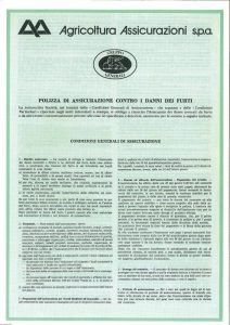 Agricoltura - Polizza Assicurazione Contro Danni Dei Furti - Modello 5010-02 Edizione 07-1983 [SCAN] [4P]