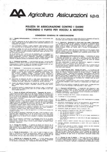Agricoltura - Polizza Contro I Danni Da Incendio E Furto Per Veicoli A Motore - Modello D2600-01 Edizione 10-1979 [SCAN] [4P]
