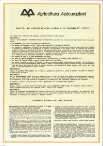 Agricoltura - Polizza Globale Fabbricati Civili - Modello 2510-01 Edizione nd [4P]