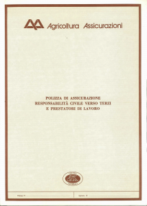 Agricoltura - Responsabilita' Civile Verso Terzi E Prestatori Di Lavoro - Modello 4600-01 Edizione 02-1982 [SCAN] [4P]