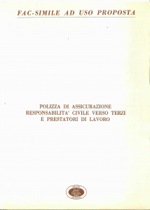 Agricoltura - Responsabilita' Civile Verso Terzi E Prestatori Di Lavoro - Modello 4700-01 Edizione 09-1981 [SCAN] [4P]