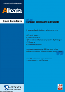 Alleanza Assicurazioni - Alleata Linea Previdenza - Modello 10303681 Edizione 03-2006 [84P]