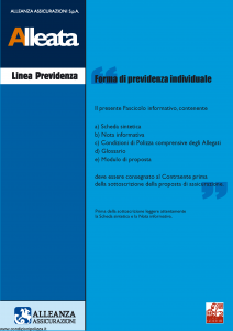 Alleanza Assicurazioni - Alleata Linea Previdenza - Modello 10303681 Edizione 09-2005 [100P]