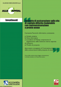 Alleanza Assicurazioni - Allecapital Investimenti - Modello 10303684 Edizione 03-2007 [40P]