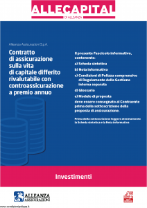 Alleanza Assicurazioni - Allecapital Investimenti - Modello 10303684 Edizione 03-2008 [32P]