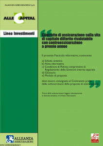 Alleanza Assicurazioni - Allecapital Linea Investimenti - Modello 10303684 Edizione 03-2006 [36P]