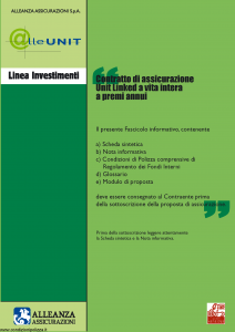 Alleanza Assicurazioni - Alleunit Linea Investimenti - Modello 11400632 Edizione 09-2005 [56P]