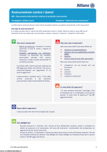 Allianz - Allianz1 Infortuni Da Circolazione - Modello dip-305 Edizione 01-01-2019 [21P]