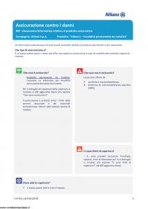 Allianz - Allianz1 Invalidita' Permanente Da Malattia - Modello dip-911 Edizione 01-01-2019 [21P]