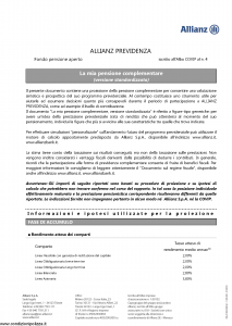 Allianz - Allianz Previdenza Fondo Pensione Aperto La Mia Pensione Complementare - Modello nd Edizione 03-2018 [14P]