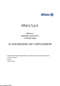 Allianz - Az Assicurazione Unit Linked Rainbow - Modello az75280113 Edizione 23-04-2013 [30P]