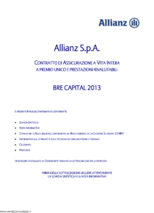Allianz - Bre Capital 2013 - Modello bre0010913 Edizione 16-09-2013 [38P]