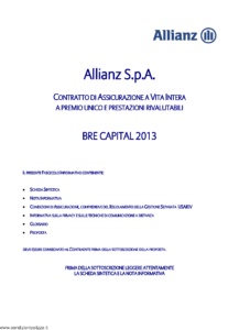 Allianz - Bre Capital 2013 - Modello bre0010914 Edizione 01-09-2014 [38P]
