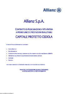 Allianz - Capitale Protetto Cedola - Modello az001 Edizione 30-05-2014 [39P]