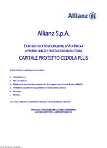 Allianz - Capitale Protetto Cedola Plus - Modello bgb002 Edizione 29-05-2015 [39P]