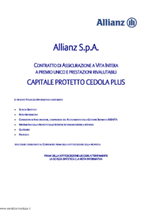 Allianz - Capitale Protetto Cedola Plus - Modello rvi002 Edizione 18-06-2014 [39P]