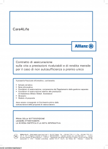 Allianz - Care4Life - Modello 8016 Edizione 01-2013 [60P]