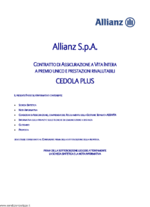 Allianz - Cedola Plus - Modello az7529 Edizione 03-06-2014 [41P]