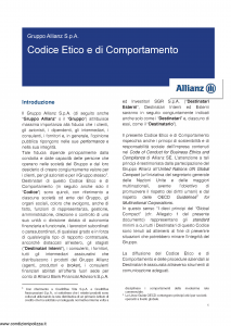 Allianz - Codice Etico E Di Comportamento - Modello nd Edizione nd [12P]