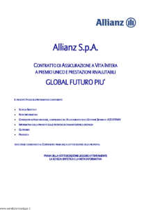 Allianz - Global Futuro Piu' - Modello crval002 Edizione 05-2014 [41P]