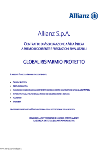 Allianz - Global Risparmio Protetto - Modello crval003 Edizione 05-2013 [38P]