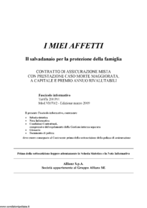 Allianz - I Miei Affetti Tariffa 20Ep01 - Modello vi070-2 Edizione 03-2009 [48P] 