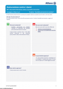 Allianz - Invalidita' Permanente Da Malattia - Modello dip-237 Edizione 01-01-2019 [19P]