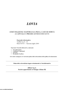 Allianz - Lovia Tariffa 16-01-02 - Modello vi071-1 Edizione 07-2009 [26P]