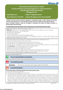 Allianz - Protegge A Capitale Decrescente - Modello 8014 Edizione 01-2019 [32P]