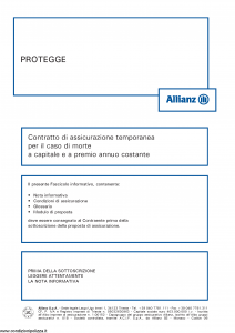 Allianz - Protegge - Modello 8012 Edizione 05-2014 [36P]