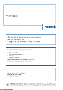 Allianz - Protegge - Modello 8012 Edizione 05-2015 [36P]