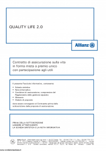 Allianz - Quality Life 2.0 - Modello 8006 Edizione 01-2013 [40P]