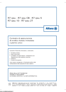 Allianz - R7 Ipsu R7 Ipsu Cb R7 Ipsu 5 R7 Ipsu 10 R7 Ipsu 2T - Modello 8010 Edizione 01-2013 [44P]