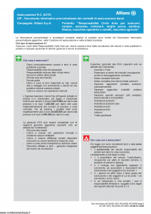 Allianz - Responsabilita' Civile Auto Per Autocarri Camper Autocase Az S1000 Veic Rcaard Afoard Mod.1 - Modello az-cga-tu31-az1 Edizione 01-01-2019 [72P]