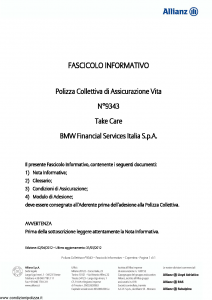 Allianz - Take Care - Modello 9343 Edizione 02-04-2012 [16P]