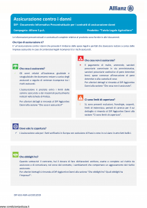 Allianz - Tutela Legale Agricoltore Assicurazione Contro I Danni - Modello dip-655-agr Edizione 01-01-2019 [17P]