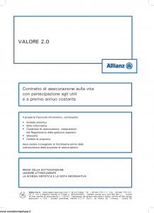 Allianz - Valore 2.0 Costante - Modello 8003 Edizione 05-2014 [56P]