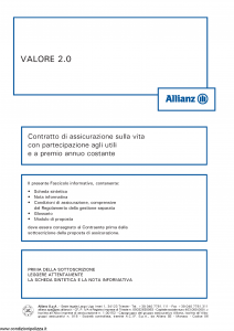 Allianz - Valore 2.0 Costante - Modello 8003 Edizione 05-2015 [56P]