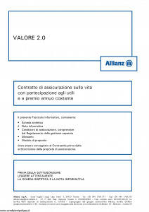 Allianz - Valore 2.0 Costante - Modello 8003 Edizione 05-2016 [54P]