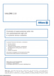 Allianz - Valore 2.0 Costante - Modello 8003 Edizione 09-2016 [54P]