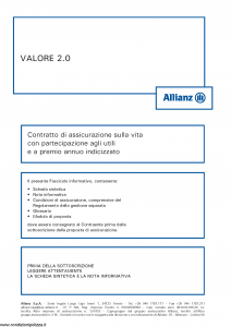 Allianz - Valore 2.0 Indicizzato - Modello 8004 Edizione 09-2016 [52P]